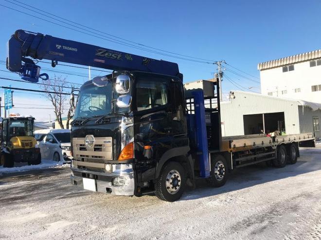プロフィア中古　4軸低床　4段ラジコンセルフクレーン車　大型トラック