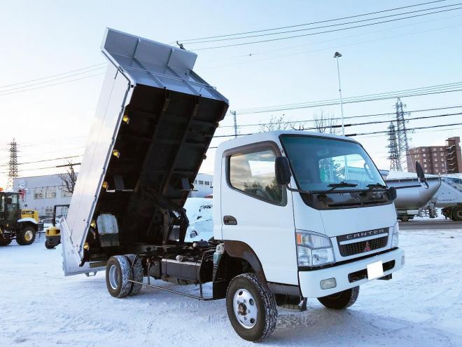 キャンター中古　4WD　ワイドファームダンプ　小型トラック
