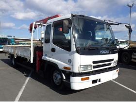 フォワード　中古　ワイド　5段ラジコンクレーン車　中型トラック