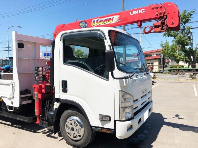 エルフ中古　超ロングワイド　4WD　4段ラジコンクレーン車　小型トラック