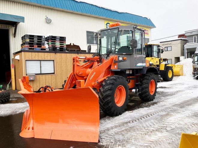 ホイールローダ日立　中古　タイヤショベル　LX70-7　マルチプラウ