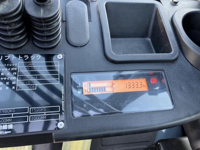 フォークリフトトヨタ　中古　8FD25　ヒンジ付＋フォークムーバ付