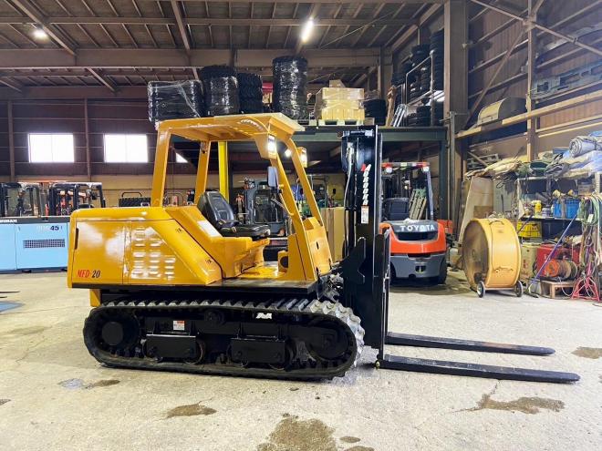 フォークリフトモロオカ　中古　MFD-20　不整地クローラ式フォークリフト