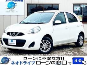 マーチ　5ドア1.2X FOUR Vセレクション 4WD　ローンが不安な方＜優遇ローン＞　1年保証付　純正ナビ　バックカメラ　フルセグTV　