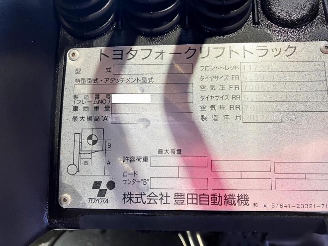 フォークリフトトヨタ　中古　8FD20