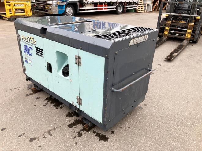 コンプレッサー北越　中古　エアマン　PDS75SC　エンジンコンプレッサー