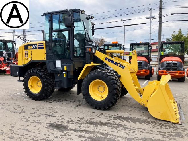 ホイールローダコマツ　中古　WA80-8　マルチQuickカプラ　4V配管付