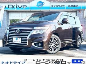 エルグランド　2.5 250ハイウェイスター 4WD　ローンが不安な方＜優遇ローン＞　本州仕入　純正ナビ　後席モニター　TV