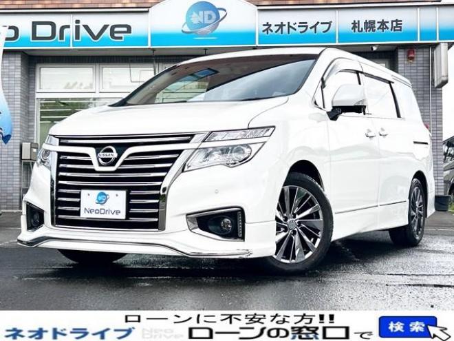 エルグランド2.5 250ハイウェイスターSアーバンC 4WD　ローンが不安な方＜優遇ローン＞　本州仕入　エアロ　寒冷地 後席モニター