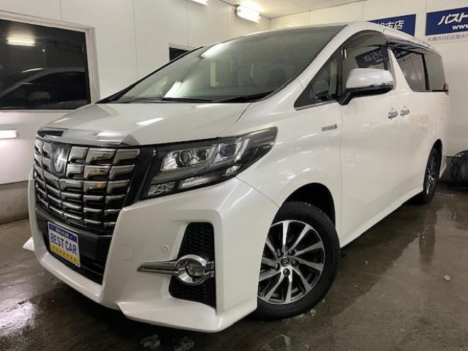 アルファードＳＲ　本州仕入　禁煙車　ＪＢＬサウンド　プリクラッシュ　純正１７インチＡＷ　社外１７ＡＷ＋スタッドレスタイヤ付　純正ナビ（フルセグ地デジ　Ｂｌｕｅｔｏｏｔｈ）＋バックカメラ　全方位パノラミックビューモニター　両側パワースライドドア　純正ブラックハーフレザーシート　クルーズコントロール　電動オットマン　ＬＥＤヘッドライト　純正ドライブレコーダー 4WD 2500 5Dr