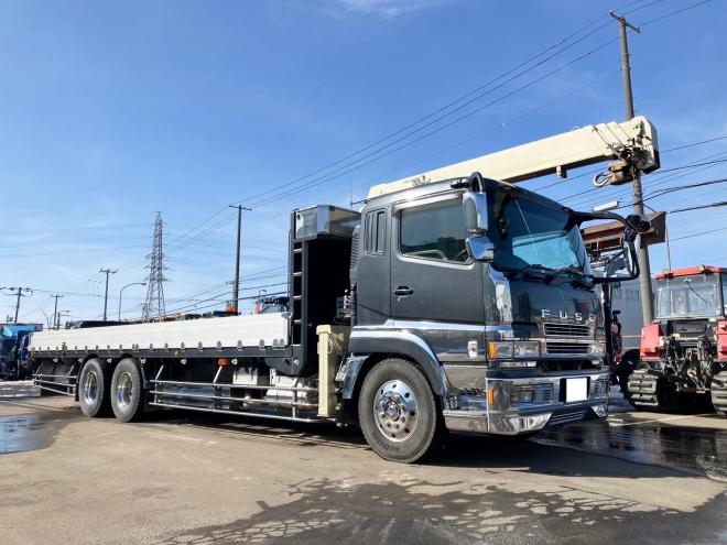 スーパーグレート中古　高床2デフ　4段ラジコンクレーン車　大型トラック