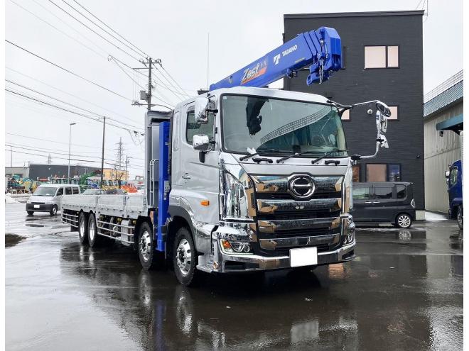 プロフィア未使用　4段ラジコンクレーン車　セルフローダー　重機運搬車ウインチ付　大型トラック　nht