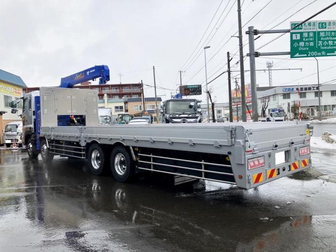 プロフィア未使用　4段ラジコンクレーン車　セルフローダー　重機運搬車ウインチ付　大型トラック　nht