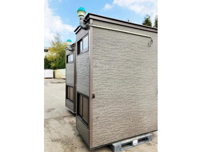 仮設トイレ中古　プレハブ式　簡易水洗トイレ　シングル
