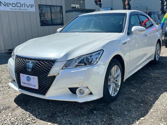 クラウンアスリート ハイブリッド2.5S Four 4WD　ローンが不安な方＜優遇ローン＞寒冷地　純正マルチナビ　フルセグTV 4WD