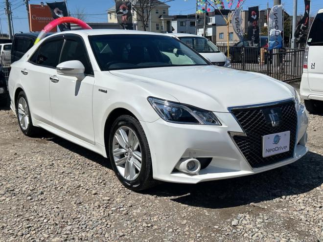 クラウンアスリート ハイブリッド2.5S Four 4WD　ローンが不安な方＜優遇ローン＞寒冷地　純正マルチナビ　フルセグTV 4WD