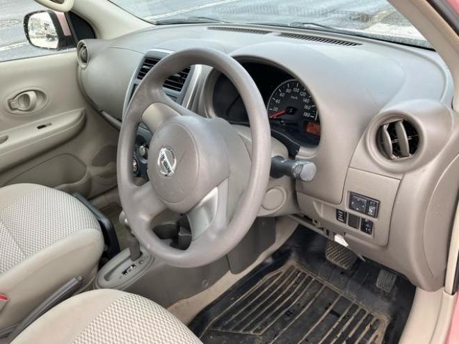 マーチＸ　ＦＯＵＲ　４ＷＤ　スマートキー　盗難防止システム　保証あり　寒冷地仕様　ＣＤ　　電動格納ミラー　エアコン　ＡＴ　　ピンク 4WD 1200 5Dr