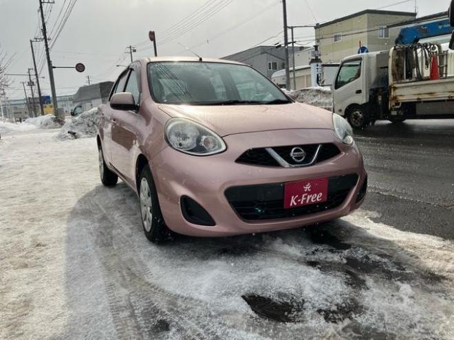 マーチＸ　ＦＯＵＲ　４ＷＤ　スマートキー　盗難防止システム　保証あり　寒冷地仕様　ＣＤ　　電動格納ミラー　エアコン　ＡＴ　　ピンク 4WD 1200 5Dr