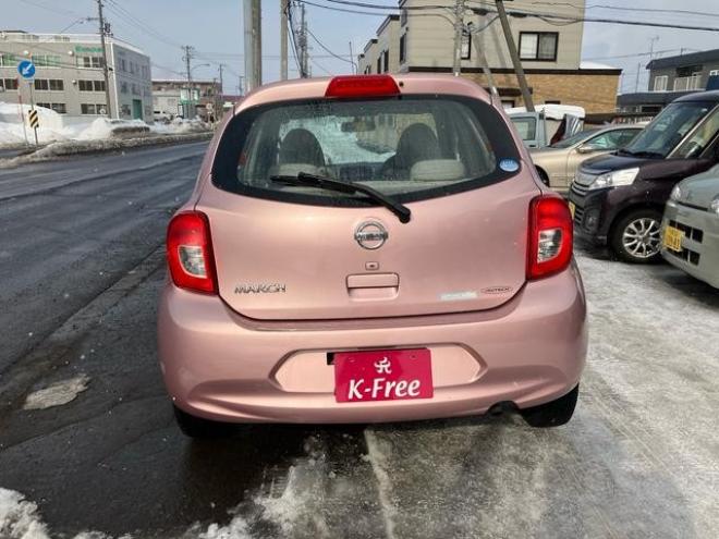 マーチＸ　ＦＯＵＲ　４ＷＤ　スマートキー　盗難防止システム　保証あり　寒冷地仕様　ＣＤ　　電動格納ミラー　エアコン　ＡＴ　　ピンク 4WD 1200 5Dr