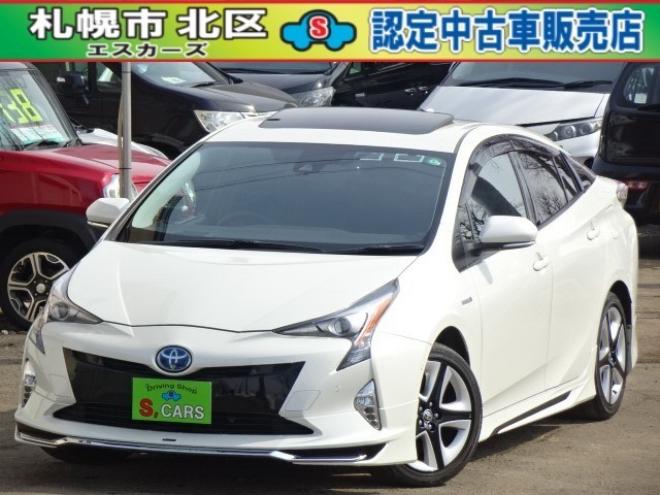 プリウス1.8 A E-Four 4WD　保証1年　サンルーフ　モデリスタエアロ 1800