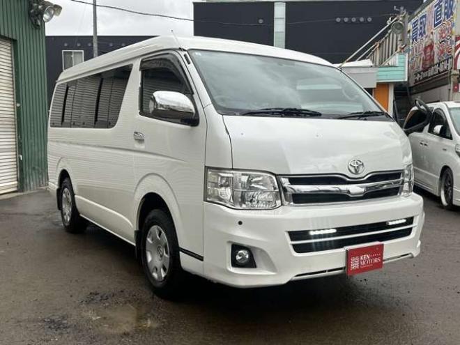 ハイエース2.7 GL ロング ミドルルーフ 4WD　左リア電動/社外ナビTV/10人乗/スターター 2700