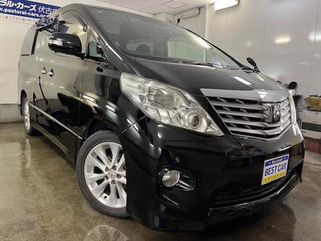 アルファード２４０Ｓ　プライムセレクションⅡ　タイプゴールド　本州仕入　ワンオーナー　禁煙車　ＷＡＫＯＳバリアスコーティング済　純正１８インチＡＷ　社外１６ＡＷ＋スタッドレスタイヤ付　両側パワースライドドア　パワーバックドア　アルパインＨＤＤナビ（フルセグ地デジ　ＤＶＤ再生　ミュージックサーバー）＋バックカメラ　アルパイン製リアフリップダウンモニター　前後コーナーセンサー　横滑り防止装置　ＨＩＤ　ＥＴＣ 　タイミングチェーン 4WD 2400 5Dr