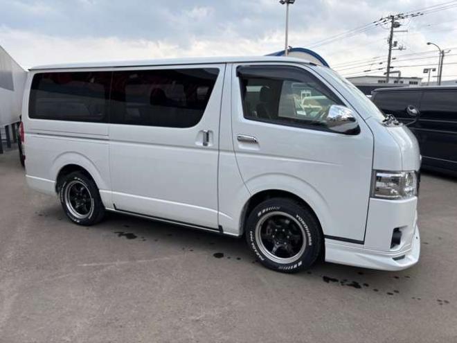 ハイエースバン2.8 スーパーGL ダークプライムII ロングボディ ディーゼルターボ 4WD　8インチナビTV 両側パワスラ ベッドキット 2800