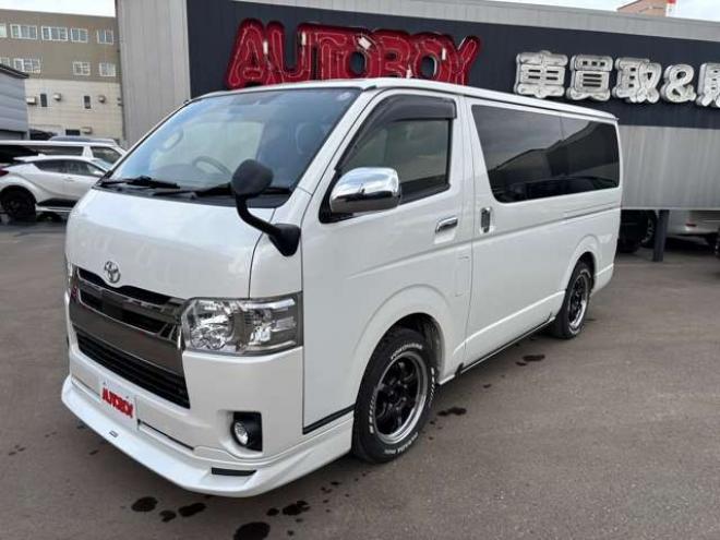 ハイエースバン2.8 スーパーGL ダークプライムII ロングボディ ディーゼルターボ 4WD　8インチナビTV 両側パワスラ ベッドキット 2800