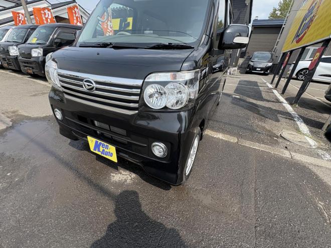 アトレーATRAI WAGON 4WD CUSTOM RS-LTD箱ワゴンTURBO入庫　検2付　 寒冷地仕様　リアヒーター　パワースライドドア　HID　BTフルセグナビ　ベンチシート　キーレス　フォグランプ　スタットレス 4WD 660 5Dr