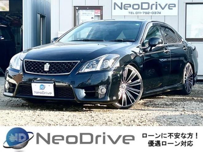 クラウンアスリート2.5i-FourアニバーサリーED 4WD　ローンが不安な方＜優遇ローン＞　純正ナビ　革シート　ローダウン　ETC