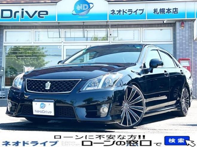 クラウンアスリート2.5i-FourアニバーサリーED 4WD　ローンが不安な方＜優遇ローン＞　純正ナビ　革シート　ローダウン　ETC