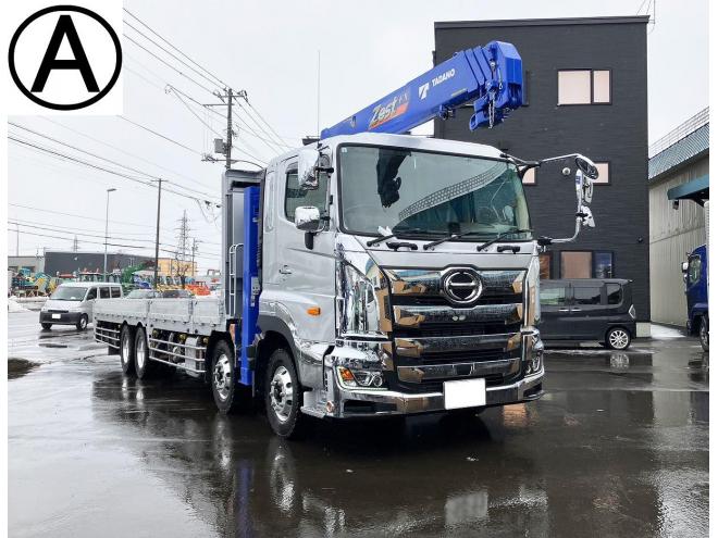 プロフィア未使用　4段ラジコンクレーン車　セルフローダー　重機運搬車ウインチ付　大型トラック　nht