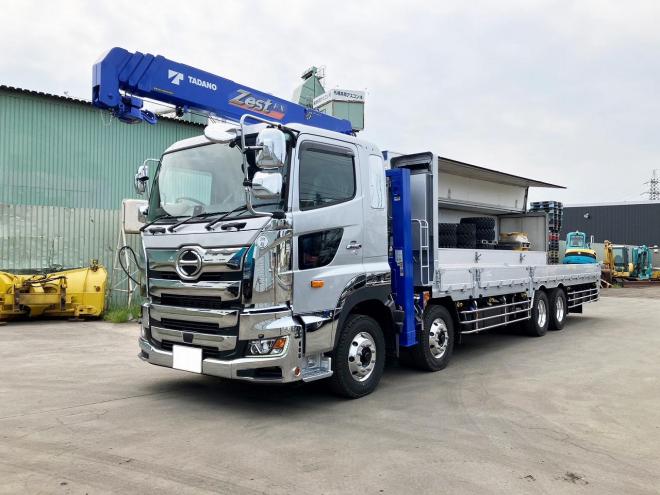 プロフィア未使用　4段ラジコンクレーン車　セルフローダー　重機運搬車ウインチ付　大型トラック　nht