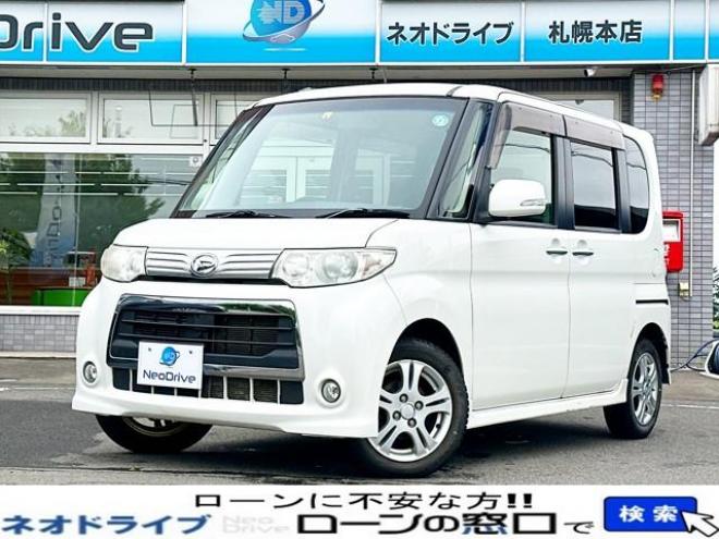 タントカスタムX 4WD　ローンが不安な方＜優遇ローン＞　本州仕入　寒冷地　純正ナビ　片側PWスラ