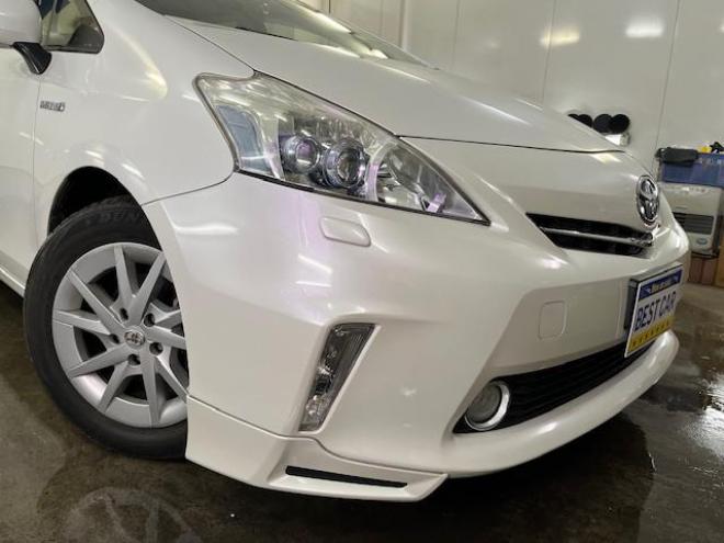 プリウスα１．８Ｓ　本州仕入　ワンオーナー　禁煙車　ＷＡＫＯＳバリアスコーティング済　１６インチホイール＆新品夏タイヤ　純正１６ＡＷ＋スタッドレスタイヤ付　純正ナビ（ワンセグ地デジ　Ｂｌｕｅｔｏｏｔｈオーディオ）＋バックカメラ　前後ドライブレコーダー　純正ＬＥＤヘッドライト　ＰＵＳＨスタート　スマートキー　ヘッドライトウォッシャー　タイミングチェーン車　ＥＴＣ 1800 5Dr