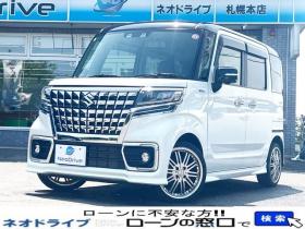 スペーシア　カスタム ハイブリッドXSターボ 4WD　ローンが不安な方＜優遇ローン＞　ワンオーナー　メモリーナビ　両側パワスラ