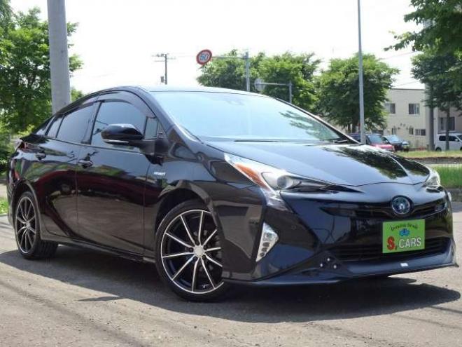 プリウス1.8 A プレミアム E-Four 4WD　本州車 保証2年 TRDエアロ BSM 18AW 本革 1800