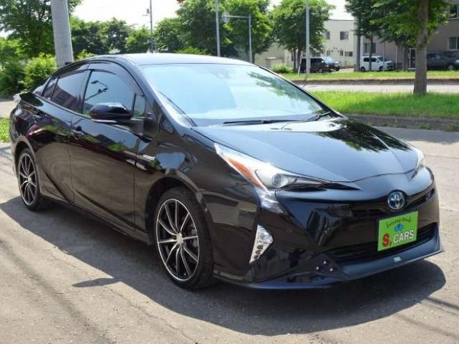 プリウス1.8 A プレミアム E-Four 4WD　本州車 保証2年 TRDエアロ BSM 18AW 本革 1800