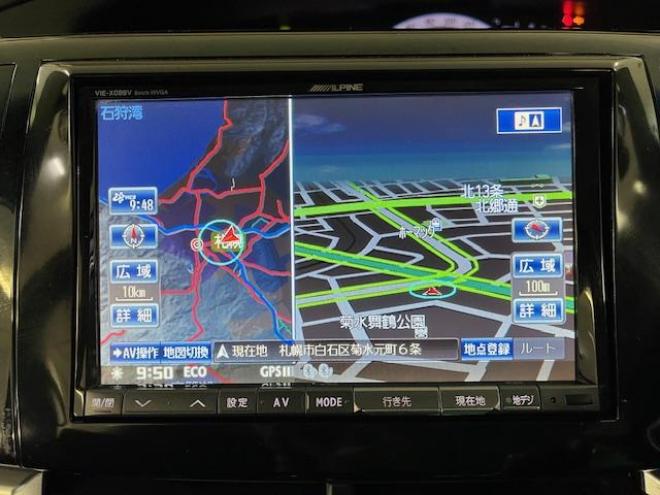 エスティマアエラス　本州仕入　後期型　寒冷地仕様　禁煙車　ＷＡＫＯＳバリアスコーティング済　純正ブラポリ１８インチＡＷ　社外１６ＡＷ＋スタッドレスタイヤ付　両側パワースライドドア　アルパインナビ（フルセグ地デジ　ＤＶＤ再生　Ｂｌｕｅｔｏｏｔｈ）＋バックカメラ　エンジンスターター　ＰＵＳＨスタート　スマートキー　クルーズコントロール　フロントガラス熱線　タイミングチェーン車　ビルトインＥＴＣ　ＨＩＤ ヘッドライト 4WD 2400 5Dr