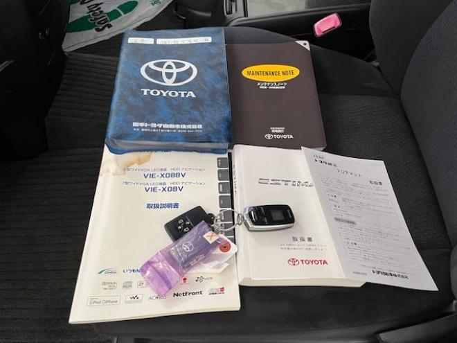 エスティマアエラス　本州仕入　後期型　寒冷地仕様　禁煙車　ＷＡＫＯＳバリアスコーティング済　純正ブラポリ１８インチＡＷ　社外１６ＡＷ＋スタッドレスタイヤ付　両側パワースライドドア　アルパインナビ（フルセグ地デジ　ＤＶＤ再生　Ｂｌｕｅｔｏｏｔｈ）＋バックカメラ　エンジンスターター　ＰＵＳＨスタート　スマートキー　クルーズコントロール　フロントガラス熱線　タイミングチェーン車　ビルトインＥＴＣ　ＨＩＤ ヘッドライト 4WD 2400 5Dr