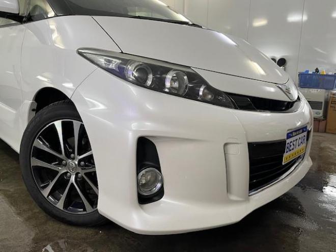 エスティマアエラス　本州仕入　後期型　寒冷地仕様　禁煙車　ＷＡＫＯＳバリアスコーティング済　純正ブラポリ１８インチＡＷ　社外１６ＡＷ＋スタッドレスタイヤ付　両側パワースライドドア　アルパインナビ（フルセグ地デジ　ＤＶＤ再生　Ｂｌｕｅｔｏｏｔｈ）＋バックカメラ　エンジンスターター　ＰＵＳＨスタート　スマートキー　クルーズコントロール　フロントガラス熱線　タイミングチェーン車　ビルトインＥＴＣ　ＨＩＤ ヘッドライト 4WD 2400 5Dr