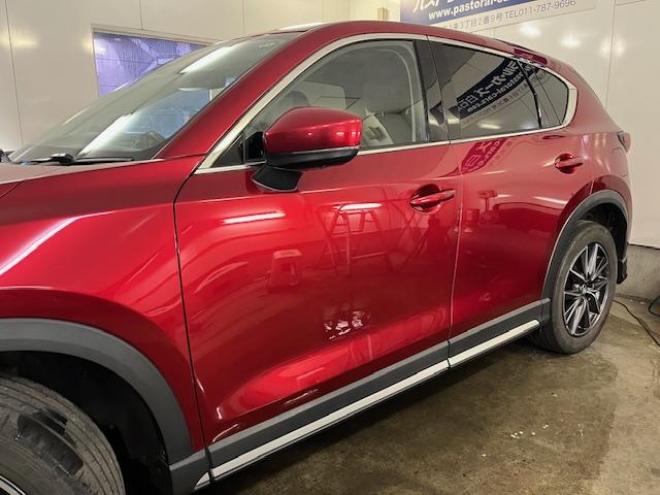 CX-5ＸＤ　Ｌパッケージ　本州仕入　ワンオーナー　寒冷地仕様　禁煙車　ＷＡＫＯＳバリアスコーティング済　スカイアクティブディーゼルターボ　純正１９インチＡＷ　社外１７ＡＷ＋スタッドレスタイヤ付　純正ナビ（地デジ　ＤＶＤ再生　Ｂｌｕｅｔｏｏｔｈ）＋バックカメラ＆サイドカメラ　ＢＯＳＥサウンド　純正ブラックレザーシート　レーダークルーズコントロール　ブラインドスポット　車線逸脱警報　ＬＥＤヘッドライト　両席シートヒーター　アドバンスキー　パワートランク　横滑り防止装置　ＥＴＣ 4WD 2200 5Dr