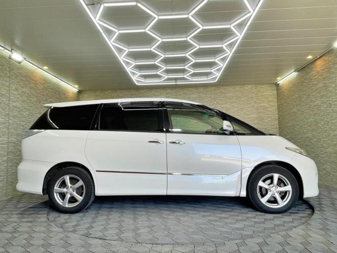 エスティマハイブリッド2.4X 4WD 5年保証 スマキー 両側パワスラ ナビTV Bカメ ETC 寒冷地仕様 禁煙 修復歴無