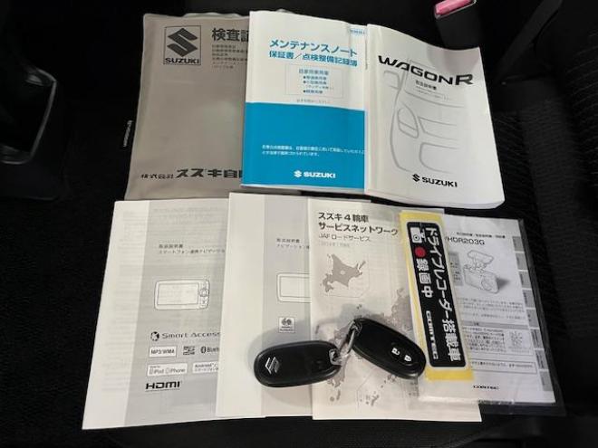 ワゴンRスティングレーＸ　本州仕入　ワンオーナー　寒冷地仕様　禁煙車　ＷＡＫＯＳバリアスコーティング済　純正１４インチＡＷ　社外１４インチＡＷ＋スタッドレスタイヤ付　純正スマートフォン連携ナビ（ワンセグ地デジ　Ｂｌｕｅｔｏｏｔｈ）＋バックカメラ　ドライブレコーダー　ＰＵＳＨスタート　スマートキー　ミラーヒーター　シートヒーター　ベンチシート　盗難防止装置　ＨＩＤヘッドライト　アイドリングストップ 4WD 660 5Dr