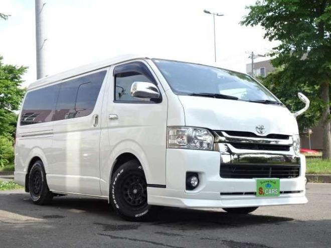 ハイエースバン2.7 スーパーGL ダークプライム ワイド ミドルルーフ ロングボディ 4WD　本州車 玄武1.5ダウン 外シャックル 2700