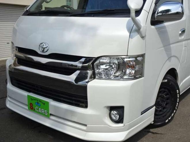 ハイエースバン2.7 スーパーGL ダークプライム ワイド ミドルルーフ ロングボディ 4WD　本州車 玄武1.5ダウン 外シャックル 2700