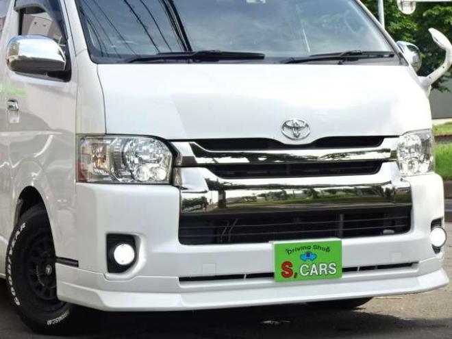 ハイエースバン2.7 スーパーGL ダークプライム ワイド ミドルルーフ ロングボディ 4WD　本州車 玄武1.5ダウン 外シャックル 2700
