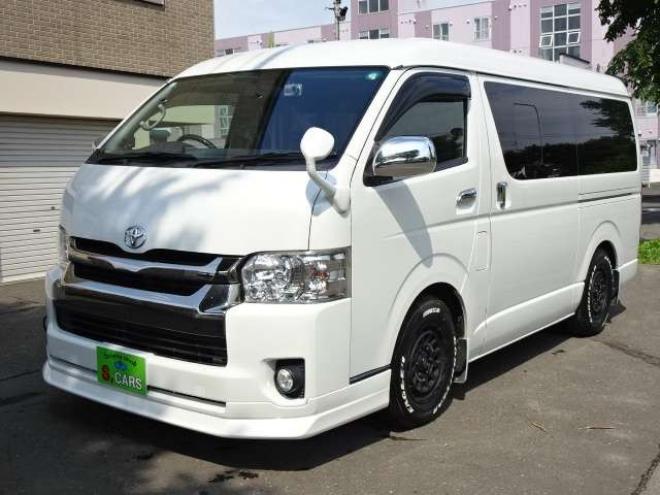 ハイエースバン2.7 スーパーGL ダークプライム ワイド ミドルルーフ ロングボディ 4WD　本州車 玄武1.5ダウン 外シャックル 2700