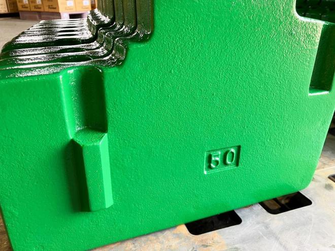 農機補助部品ジョンディア　中古　トラクターウェイト　50kg×10枚　農機具