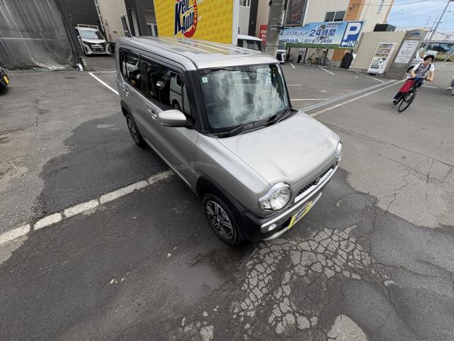 ハスラーHUSTLER  4WD Ⅹ TURBO寒冷地仕様　ブレーキアシスト　hid ワンオーナー　Bluetoothフルセグナビ　エンジンスターター　autoライト　autoエアコン　フォグランプ　スマートキー　シートヒーター　アイドリングストップ　15インチアルミ　スタットレス記録簿6枚　エンジンオイル交換　CVTオイル交換 4WD 660 ５Dr